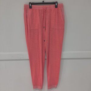 NWoT Splendid Women Drawstring Waist Jogger Sweatpants Size XL Peach $80 B196